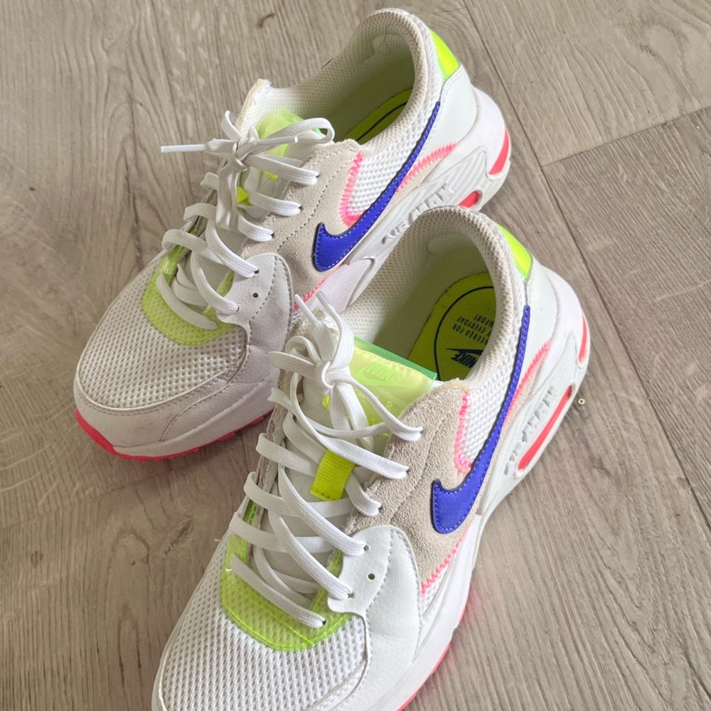 Nike Air Max Sneakers White with Pink and Purple Accents